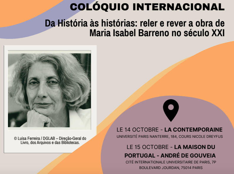 Colóquio Internacional Maria Isabel Barreno – 14 e 15 de outubro